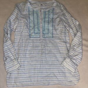 Vineyard Vines Blue and White‎ Striped Top